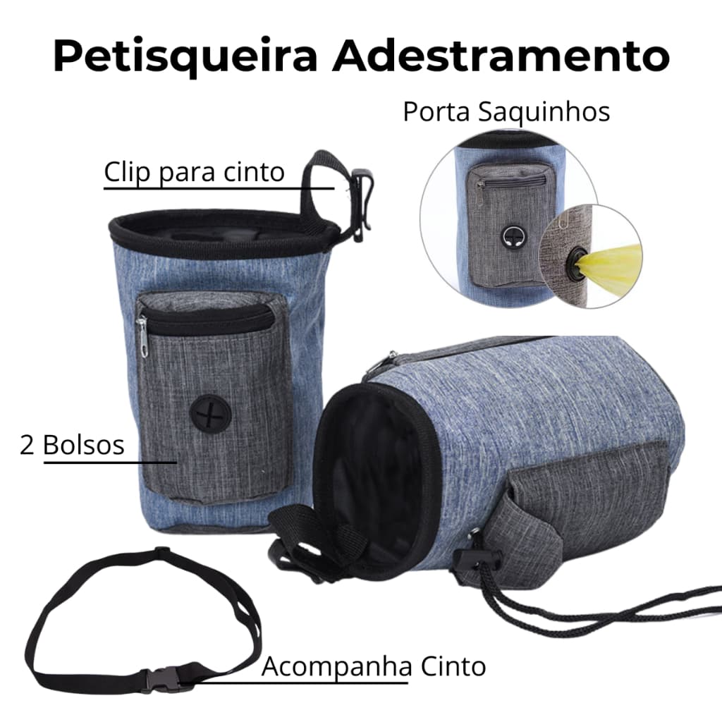 Bolsa de Adestramento Adestrador Petisqueira Pet para Cães Cachorro Pet Transporte Cintura