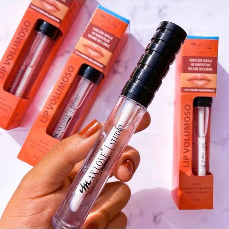 Gloss Lip Volumoso Aumenta boca Vegano Max Love - 5ML - **Promoção e Lançamento**