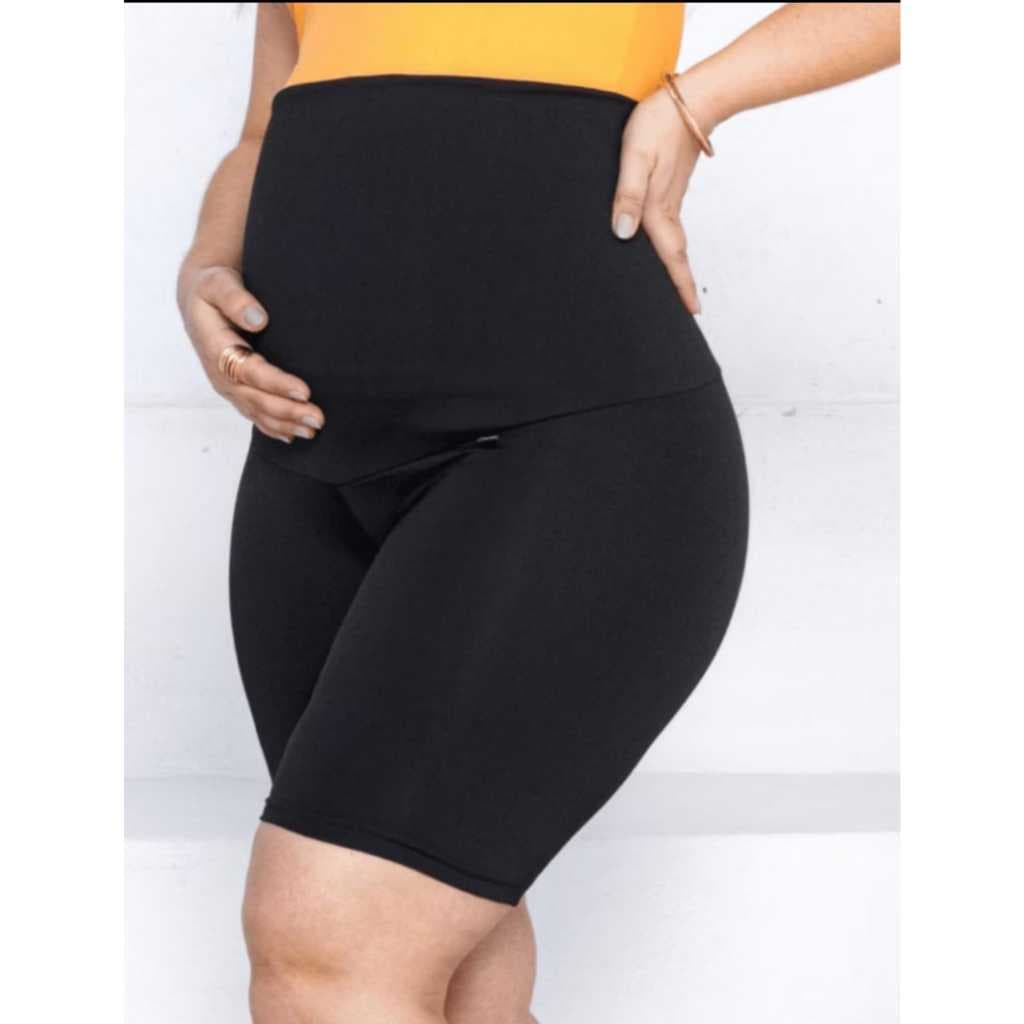 Bermuda Gestante Maternidade Cos Alto Suporte para Barriga Suplex Conforto