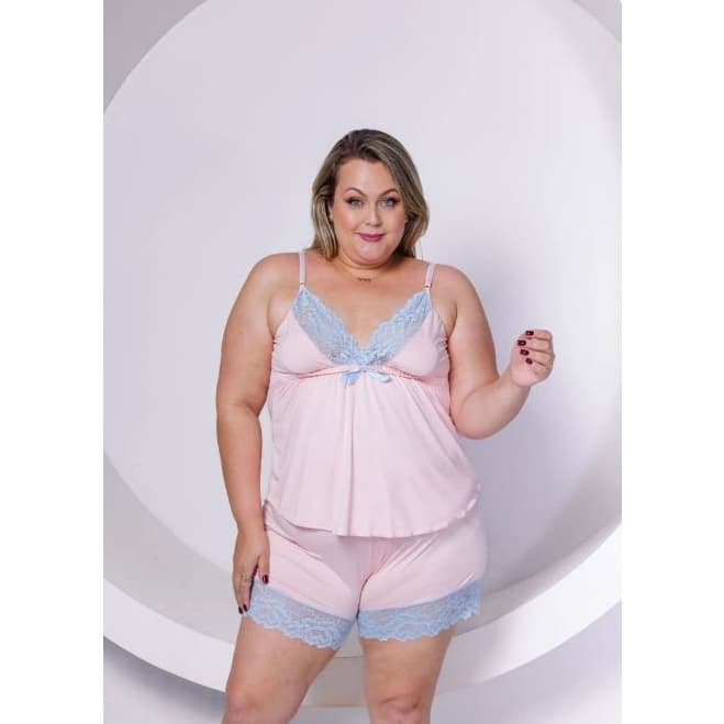 Baby Doll Plus Size Pijama Feminino Estampado Fresquinho Microfibra Short Doll Roupa de Dormir