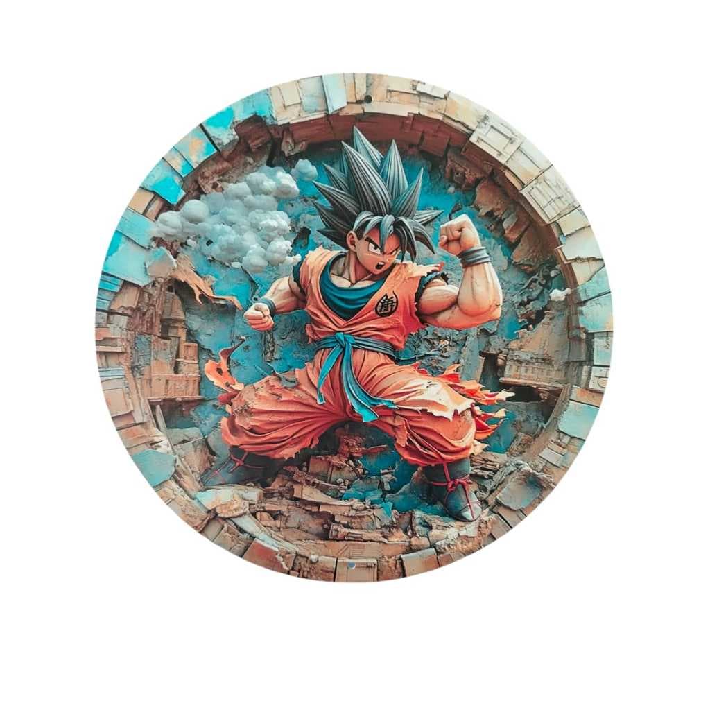 Placa Decorativa Em Alumínio 20 Cm Diâmetro Ornamento De Parede