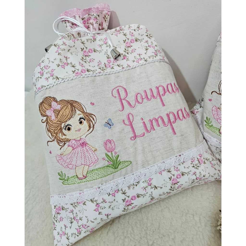 Kit saquinho roupa suja / Kit saquinho impermeável / Kit saquinho troca de roupa / Kit saquinho passeio