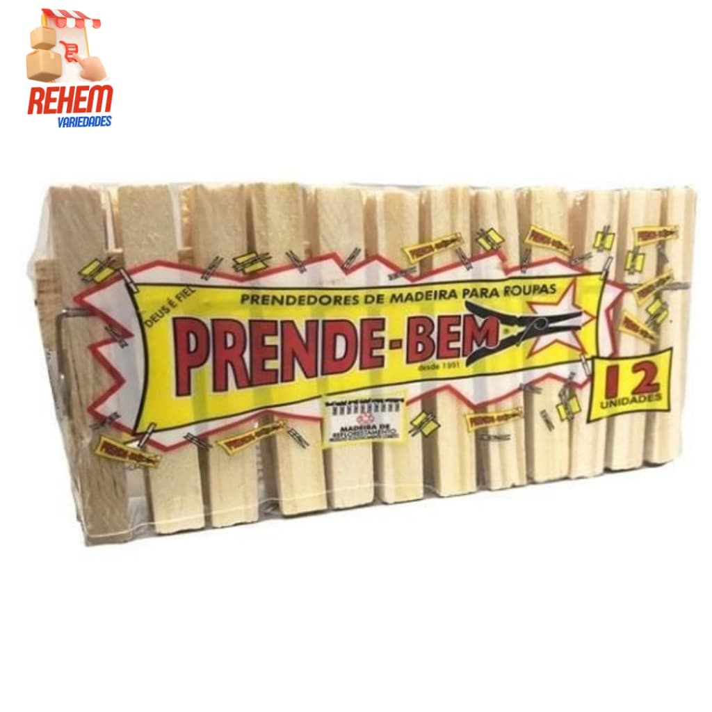 Prendedor De Madeira Prende-Bem