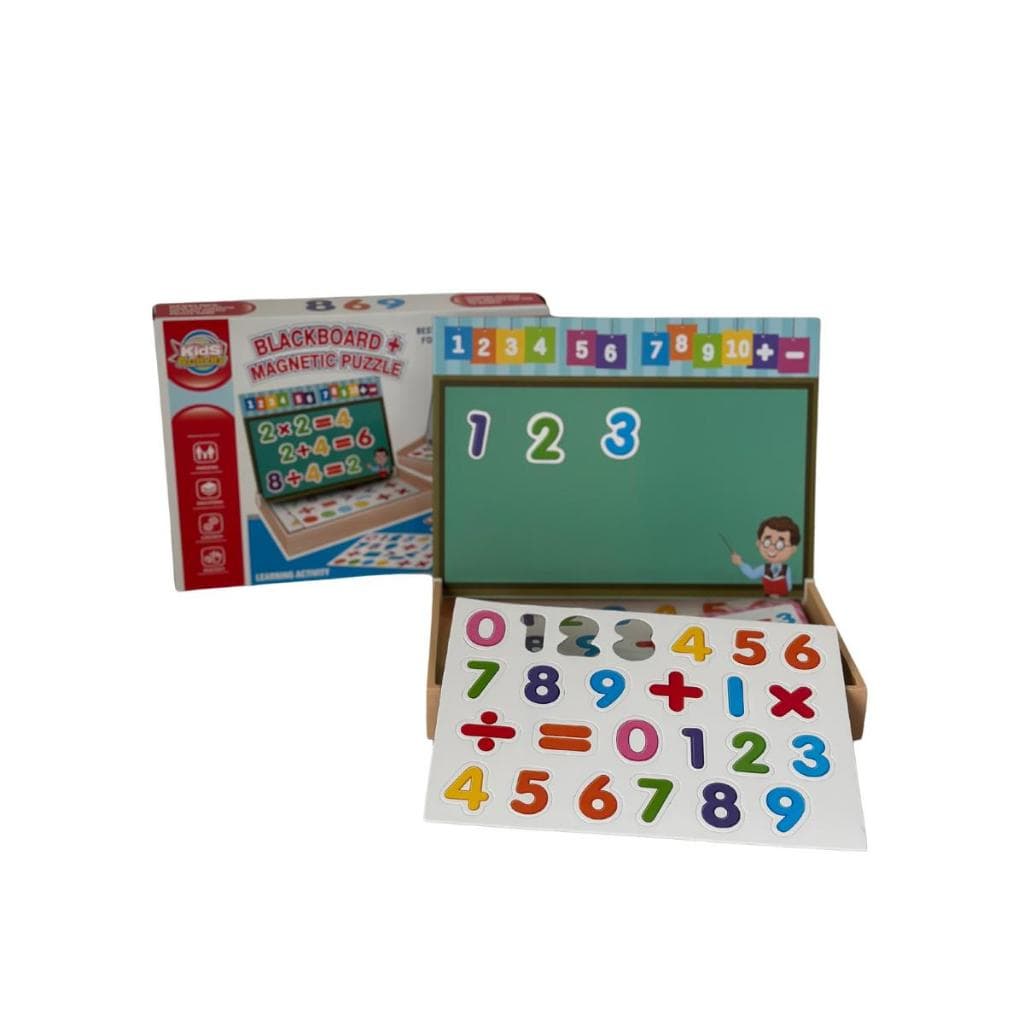 Brinquedo Educativo Matemática Magnético Madeira Números Símbolos Pedagógico Com Lousa Mágica