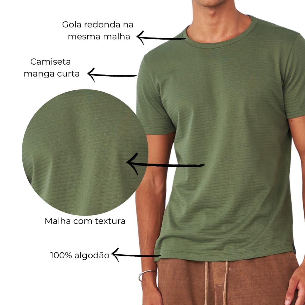 CAMISETA MASCULINA 100% ALGODÃO MALHA MELANGE KO1282-A