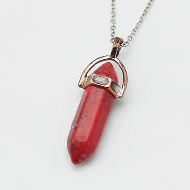 Obelisco Colar Vermelho Rajado Pedras Cristais Cordão Ajustável Masculino Corrente Aço Inox