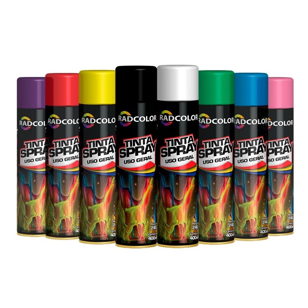 Tinta Spray Radcolor Uso Geral, Automotivo e Artesanal 400ML