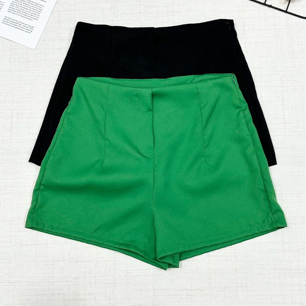 kit com 2 pecas short curta com ziper na ao lado sem bolso material de sega gelada tecido alfaiataria 2025