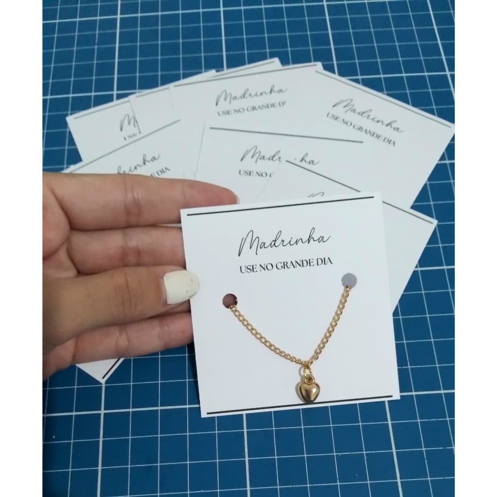 Kit Tag para pulseira ou colar madrinha de casamento