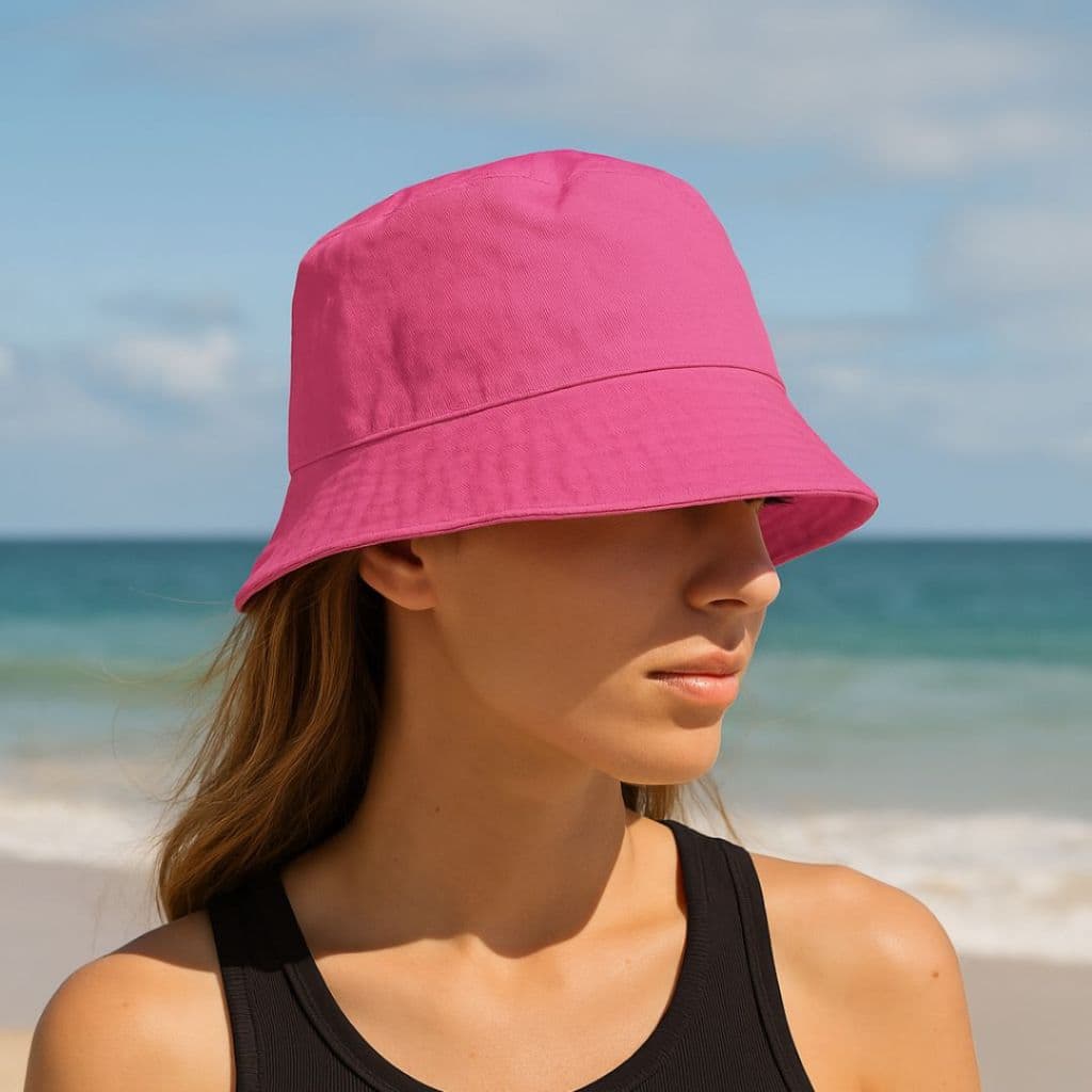 Bucket Hat Pink Masculino e Feminino Chapéu Pescador Verão Praia Boné