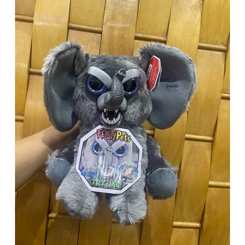 Pelúcia Feisty pets elefante coleção colecionador brinquedo muda a cara