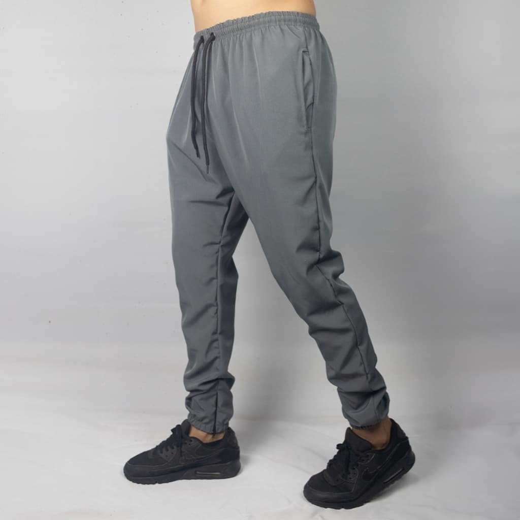Calça Jogger Tactel com Elastano para Treino Esportiva Masculina Ziper No Punho 2025