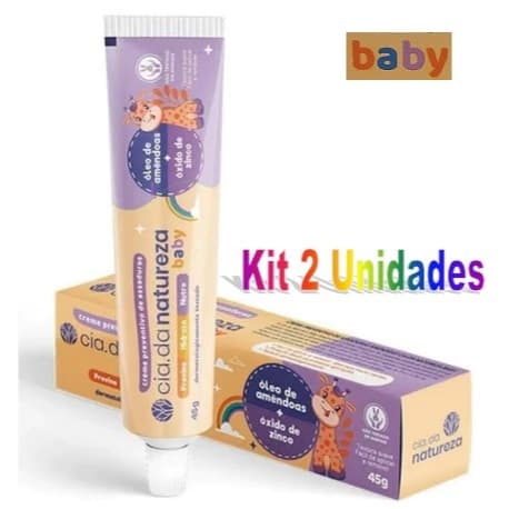 Kit com 2 Pomadas Para Assadura Cia. da Natureza Baby 45g Cada