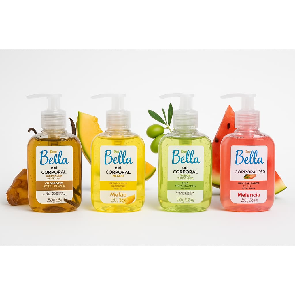 Gel Corporal Bella - Camomila, Melão, Chá Verde, Melância