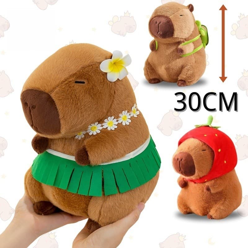 Charmoso Brinquedo De Pelúcia Capivara Com Bolsa De Transporte-Presente Fofinho Perfeito Para Aniversários 30 Cm