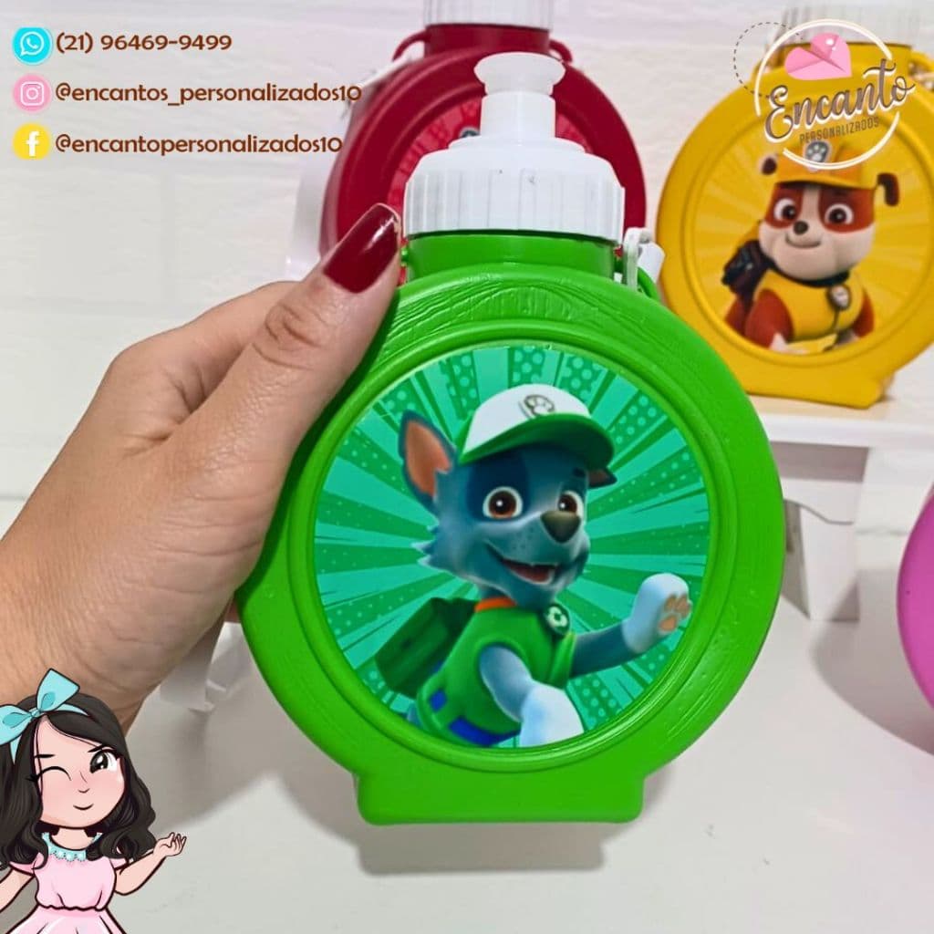 Kit 5 Cantis Personalizados Infantil - Qualquer Tema - Brinde de Festa / Lembrancinha