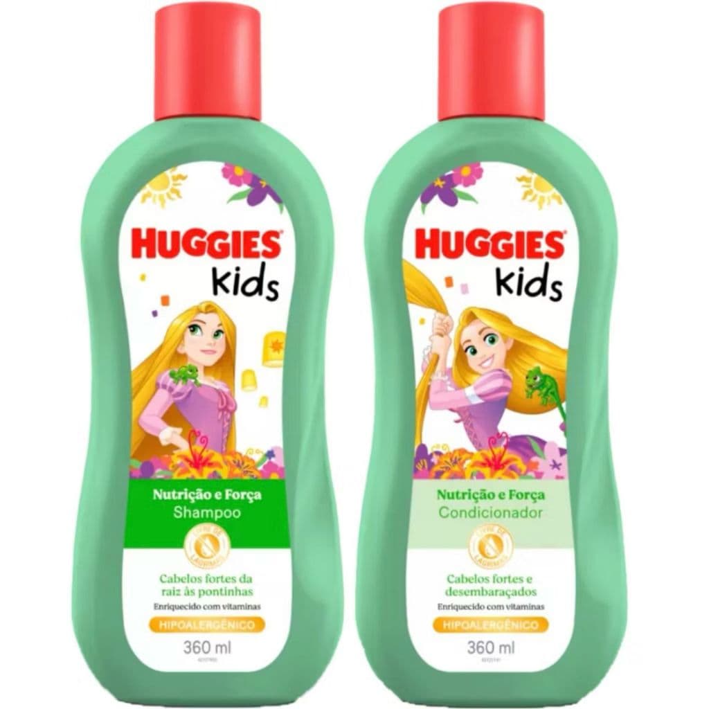 Kit Shampoo e Condicionador Huggies Kids Nutrição e Força 360 ml cada