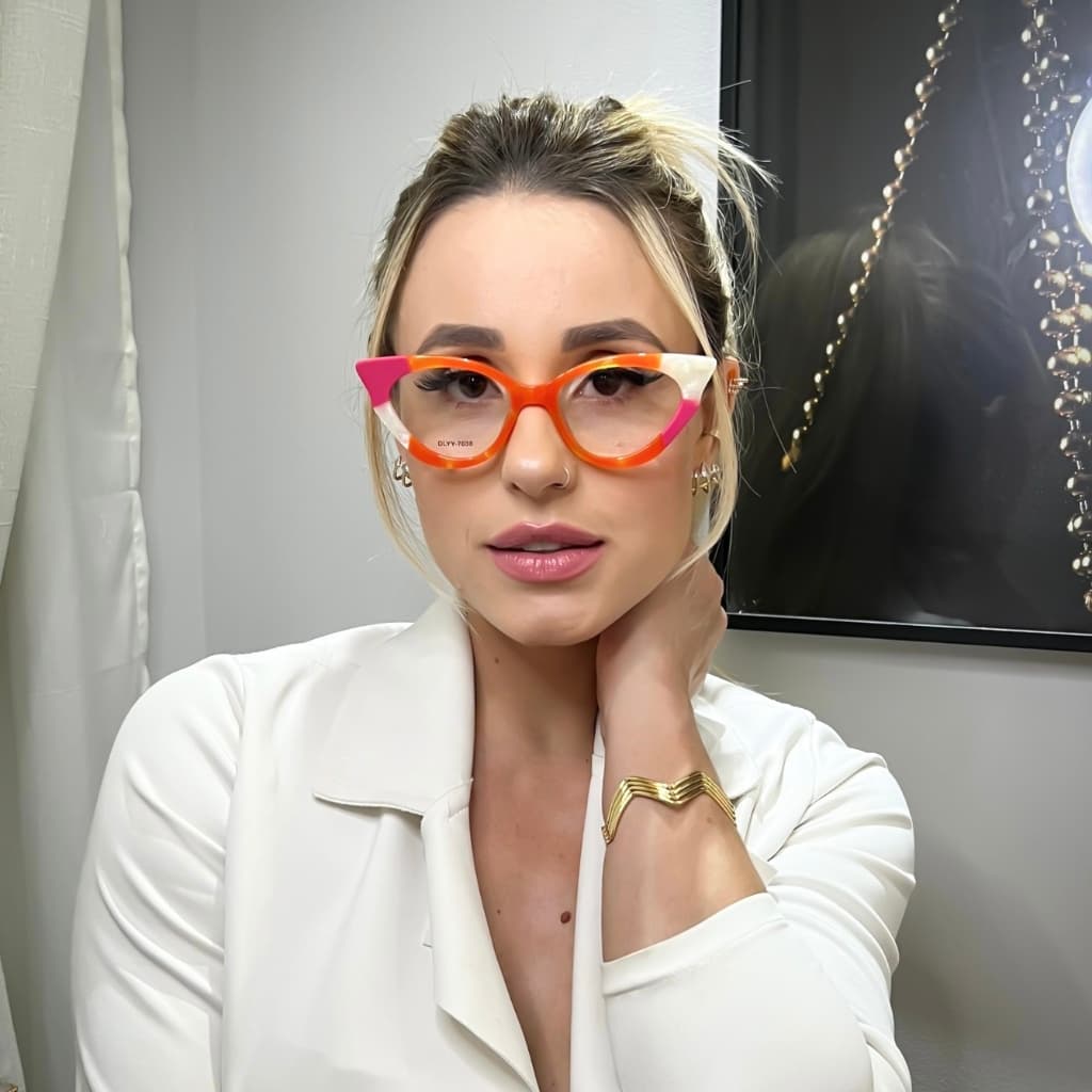 Oculos de armacao para grau gatinho ACETATO100% FEMININO COLORIDO