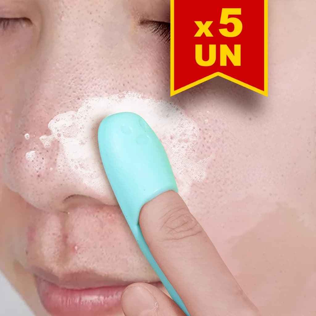 Kit 5 Escovas de Limpeza Esfoliante para Nariz Remoção de Cravos