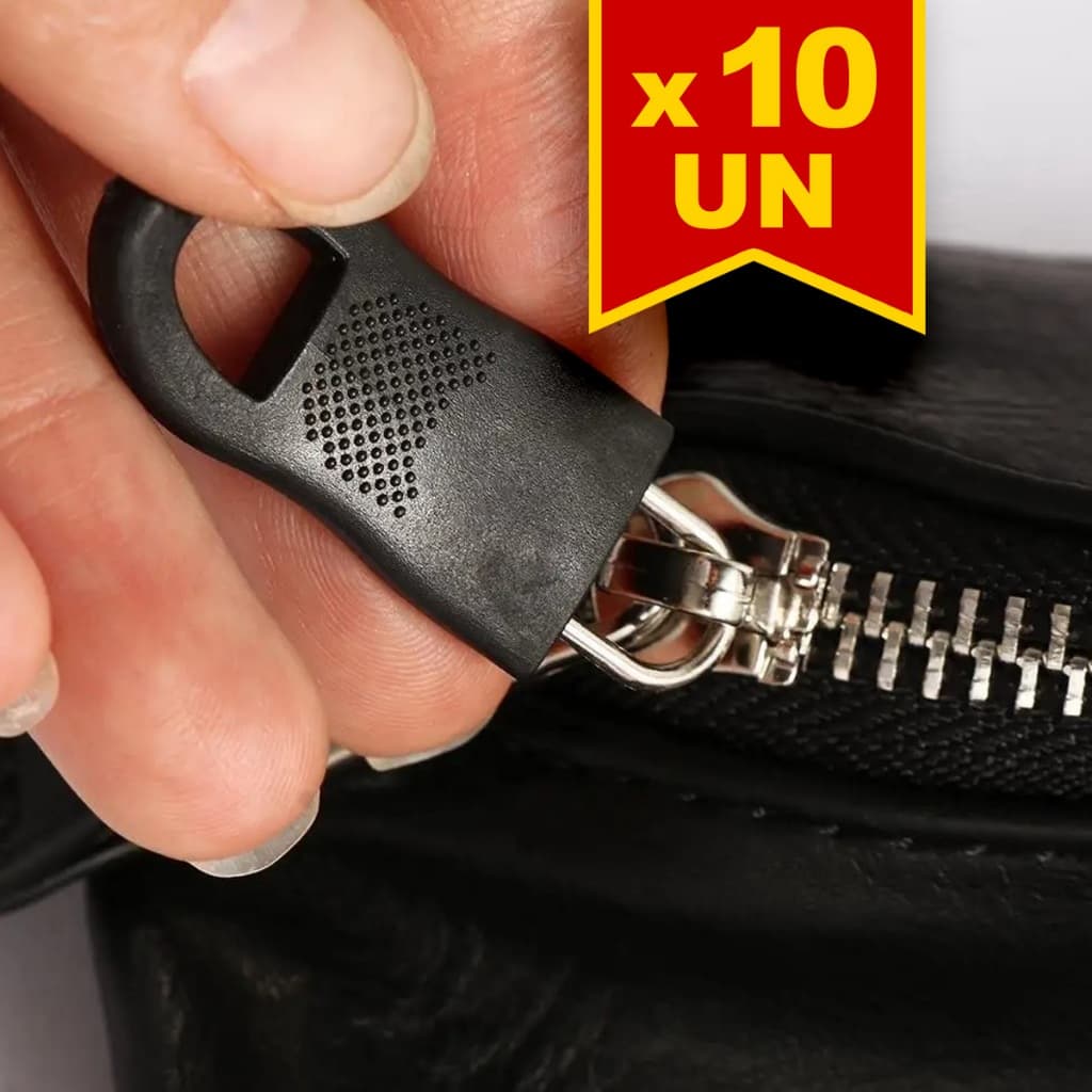 10 Kit de Reparo Cabeça de Zíper mochilas malas jaquetas