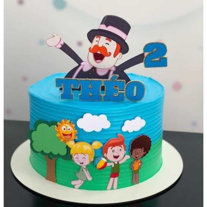 Topo/topper  de bolo Mundo bita Personalizado
