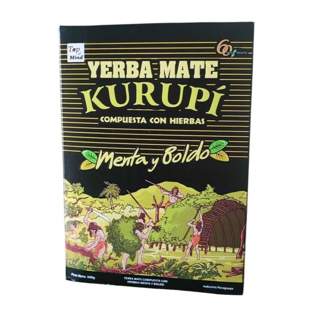 Erva Mate Tererê kurupi Sabor Menta e Boldo 500g