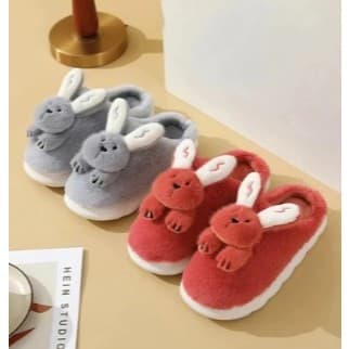 Pantufa Pelucia Coelho Antiderrapante Infantil Inverno Festa do Pijama