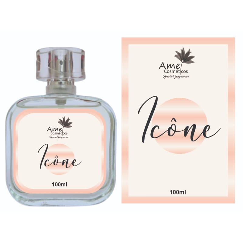 Perfume Icône Feminino Amei Cosmeticos Alta Fixação 33% de Essência Importada