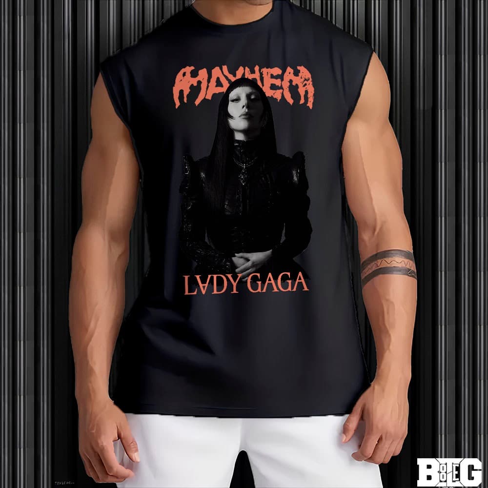 Camiseta regata machao em algodao Lady Gaga Turne Mayhem no brasil rio de janeiro  Unissex