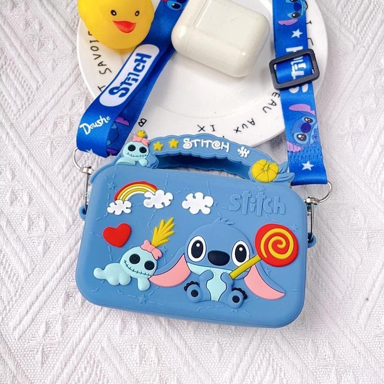 Bolsa Disney Lilo Stitch De Silicone Infantil com alça regulável