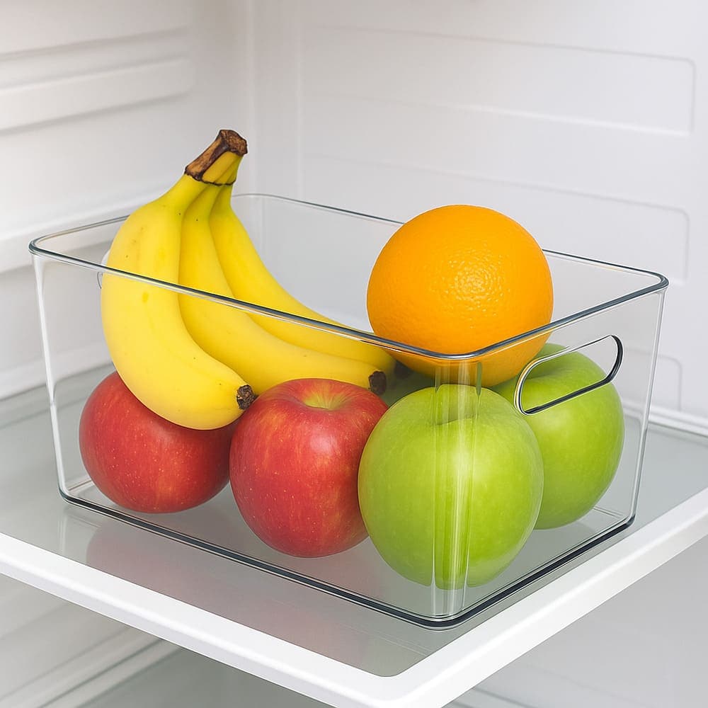 Organizador de Acrílico para Geladeira Multiuso - 10x24x17cm