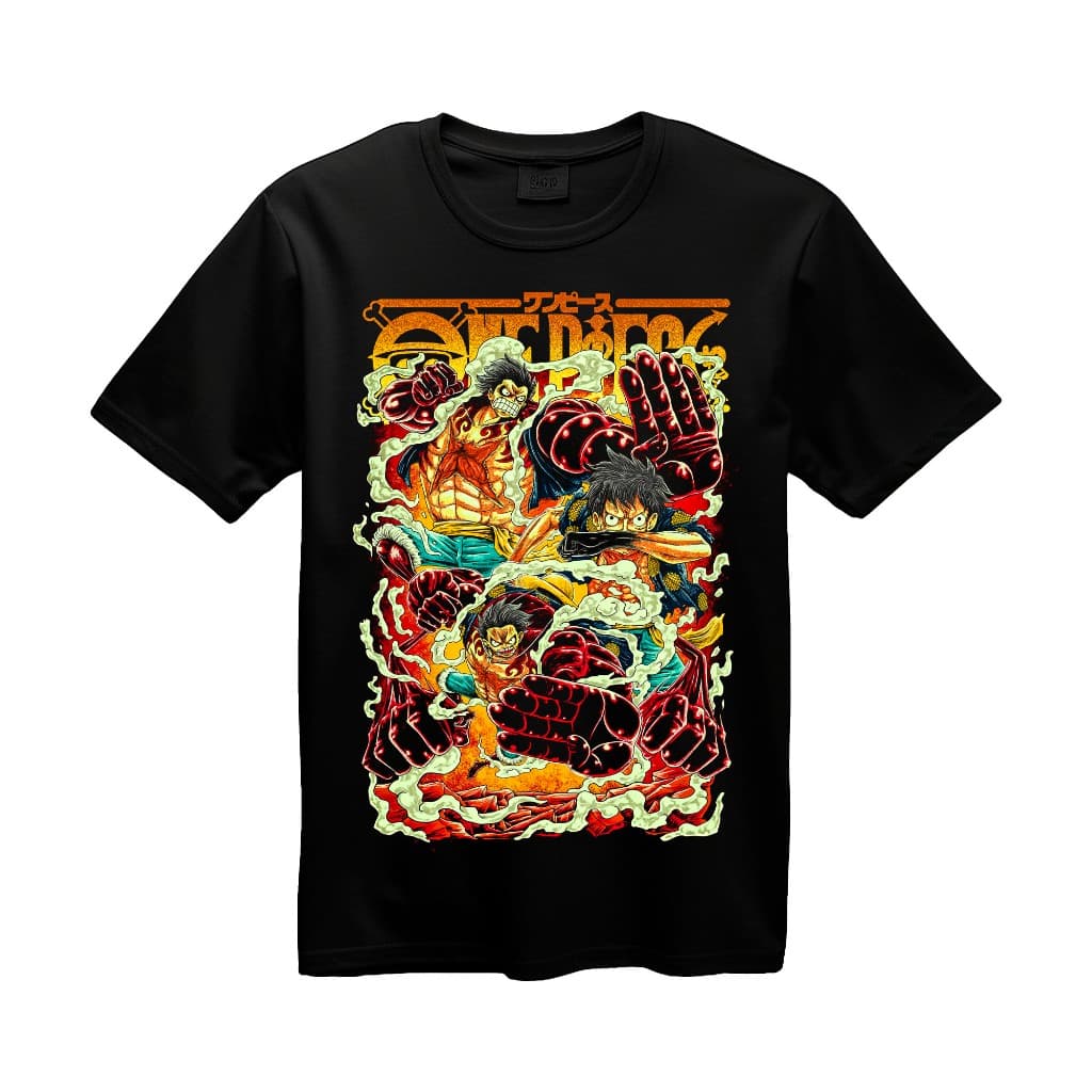 Camiseta One Piece Extampa Exclusiva Luffy Transformações Gear Old Camisa 100% Algodão -ENVIO RAPIDO