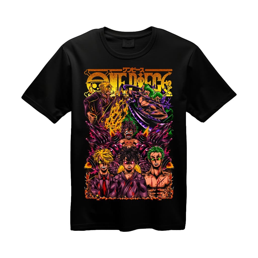 One Piece Camiseta Trio Mais Forte Chapeu De Palha Tranformações Anime Camisa Estampa Exclusiva