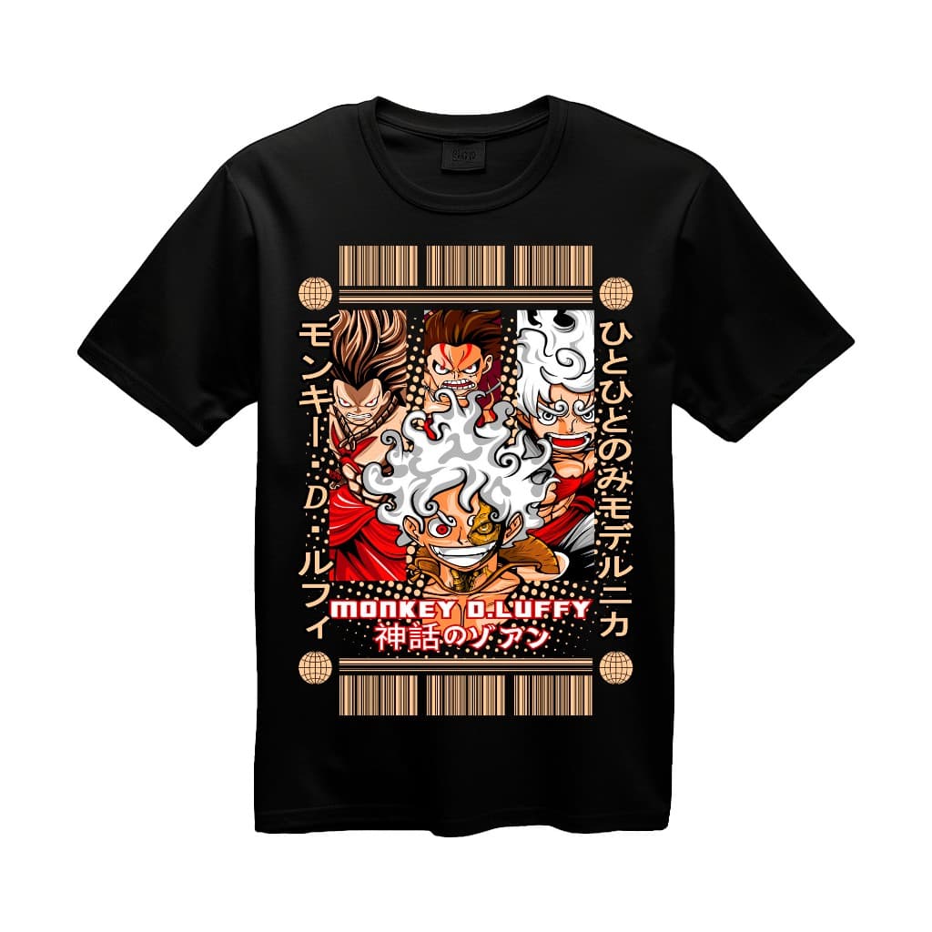 Camiseta Camisa One Piece Luffy Todas As Transformações Futuro Rei Dos Piratas Gear Deus Nika