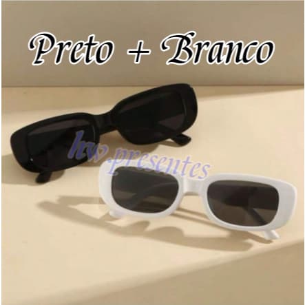 Óculos de Sol Feminino Masculino Retrô Vintage Uv400 hw.presentes Hype Estilo Blogueiro Para Festa E Casa Top Tendencias