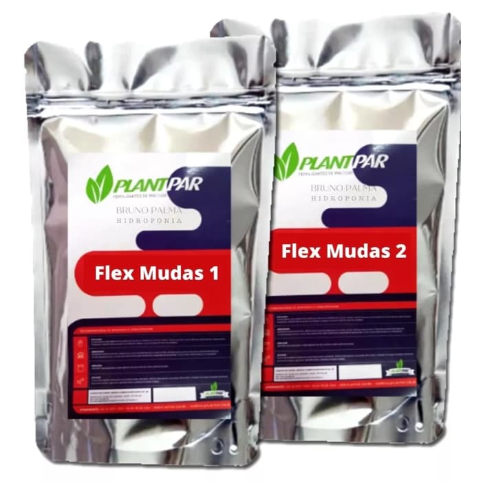 Flex Mudas 1 e Mudas 2 - Nutriente para mudas e microverdes na Hidroponia - 1.000L