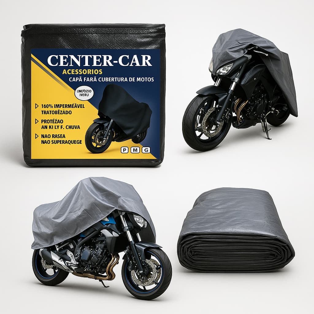 Capa De Cobrir Moto Sol  Chuva Poeira Impermeável Proteção 100%