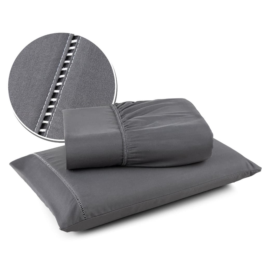 Lençol Para Cama Box Solteiro - Ponto Palito + 1 Fronha -GRUPO COTELAR