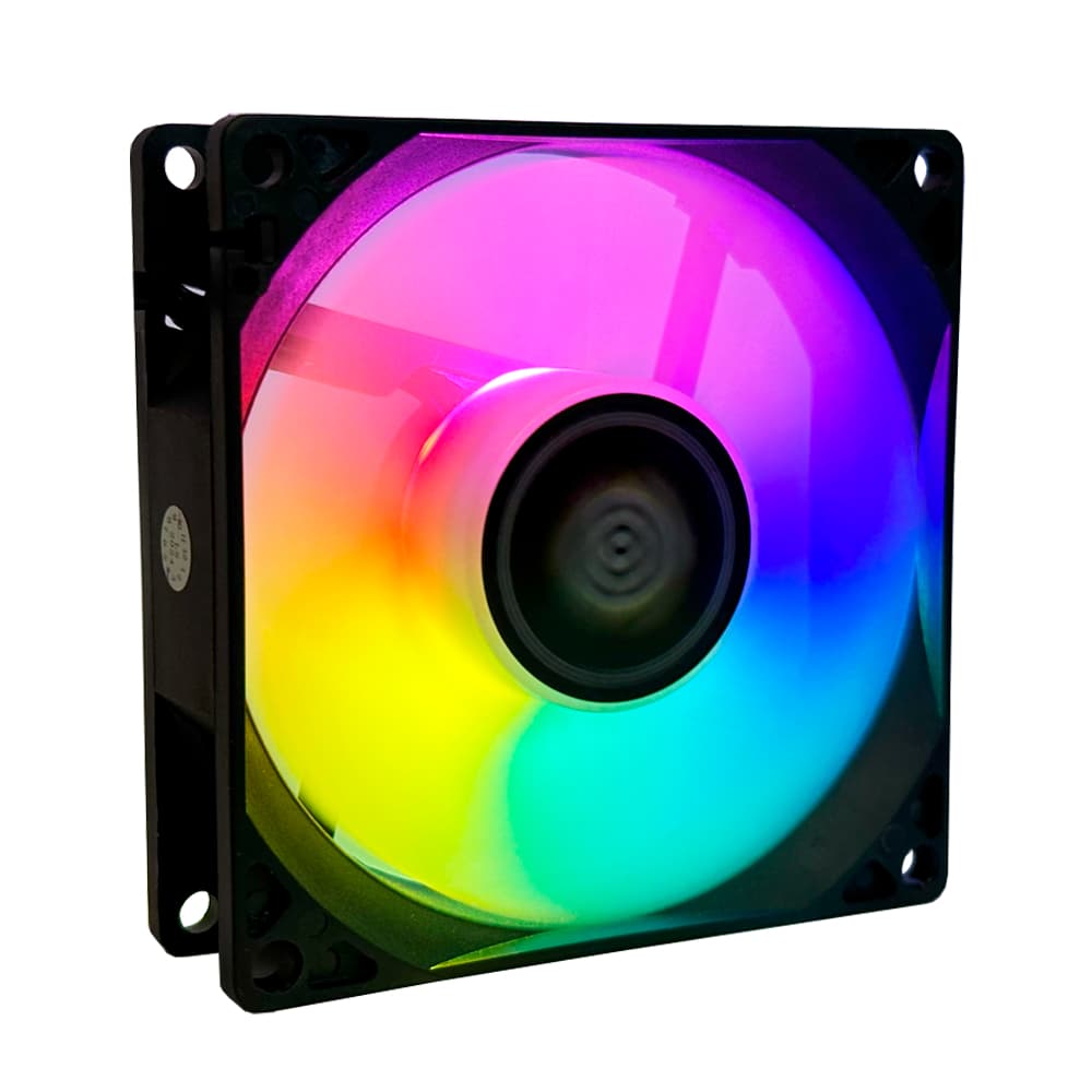 Fan Cooler Led RGB 80x80x25 8cm 80mm Ventoinha