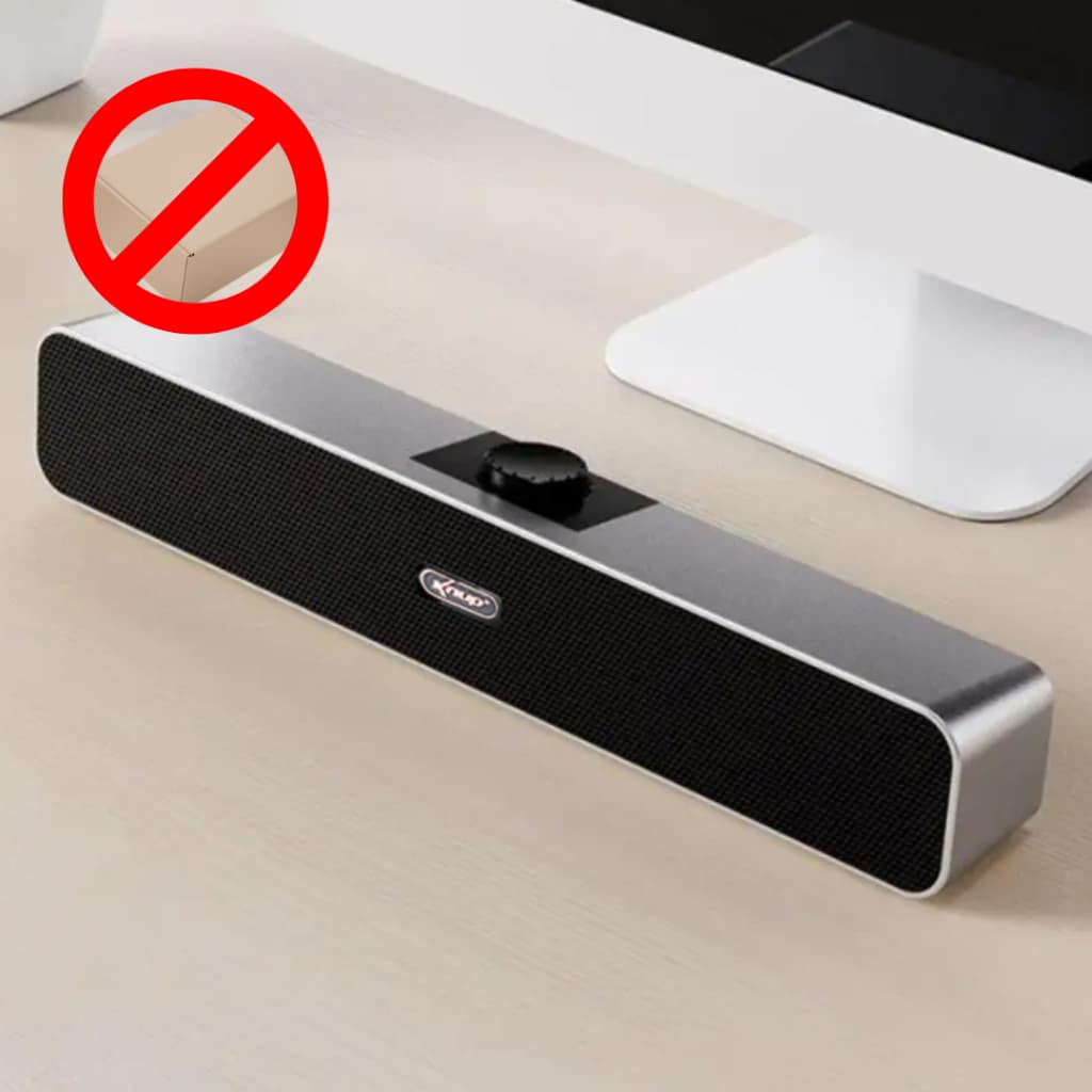 Caixa De Som Preta Cinza Para Pc Caixinha Computador Tv Notebook P2 USB Potente - Sem Caixa