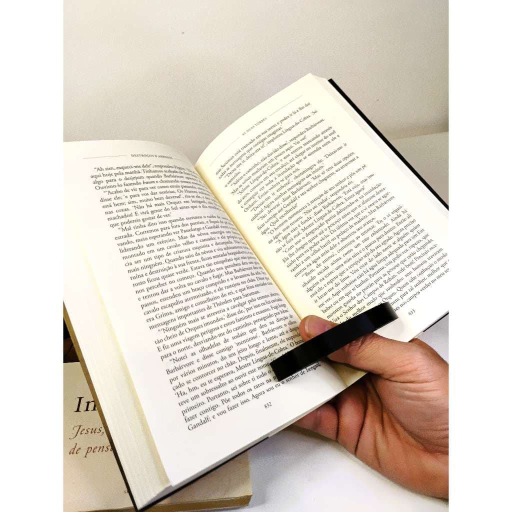 Suporte Ergonômico para Leitura com Praticidade - Apoio para Segurar Livro Separador Páginas