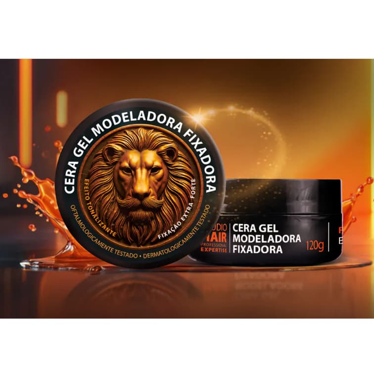 Pomada Cera Gel Modeladora Fixadora Penteado Studio Hair 120g - Escolher