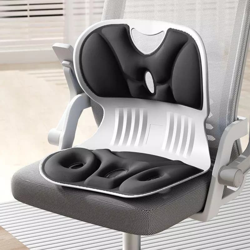 Assento Ergonômico Estofado Com Apoio Lombar Cadeira de Correção de Postura Almofada de Assento