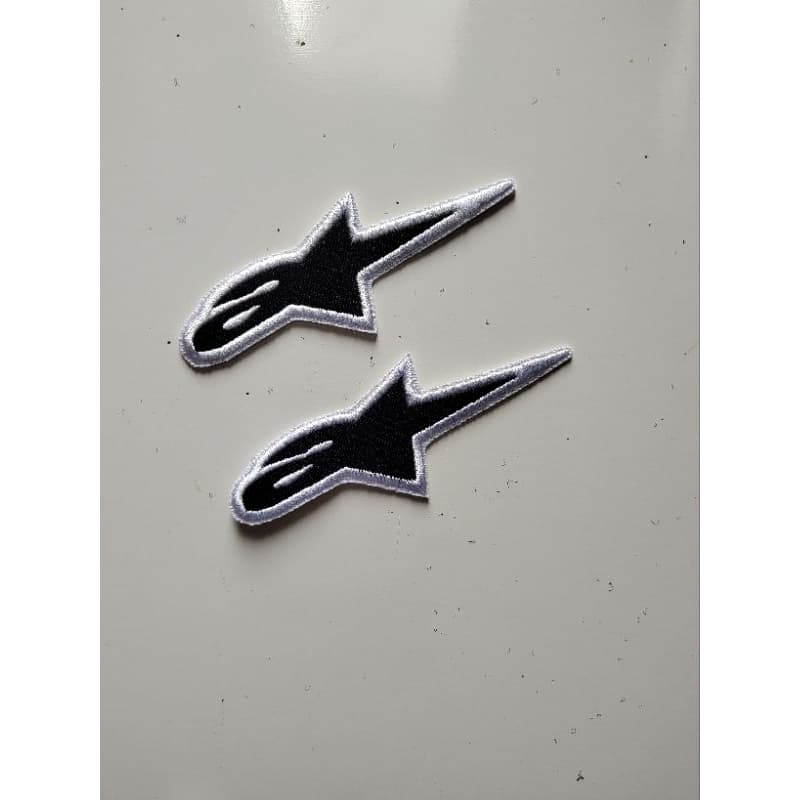 2 PATCH BORDADO TERMOCOLANTE-CORRIDA-KART-ALPINESTARS