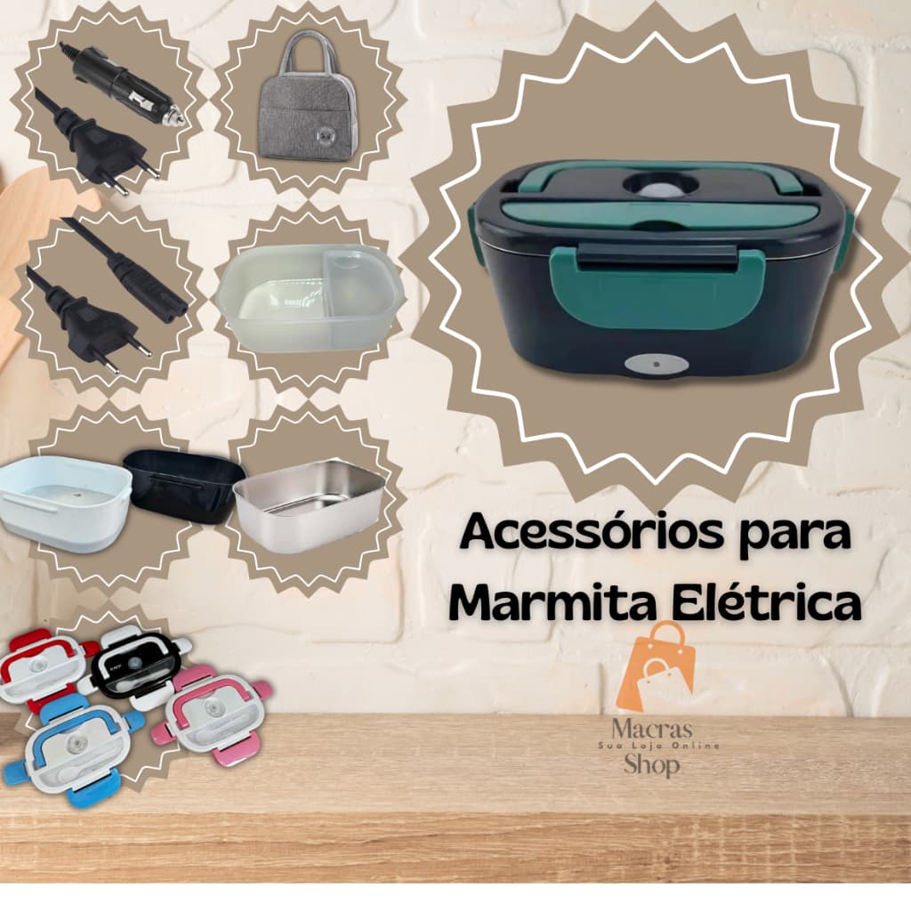 Acessorios Marmita Eletrica P/ Marmita Cabo Tampa Recipiente interno