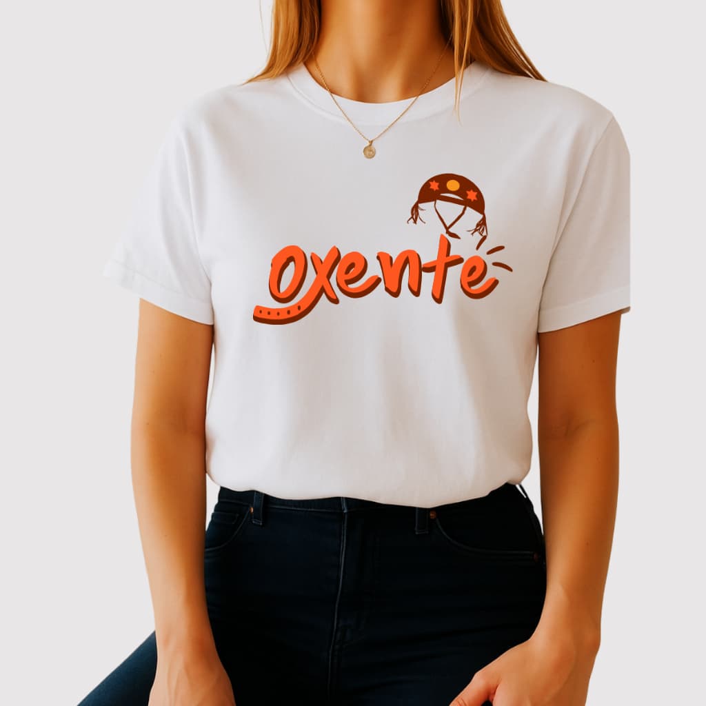 Camiseta Feminina Básica Gola Redonda Algodão Premium Camiseta Oxente T-shirts Nordestina