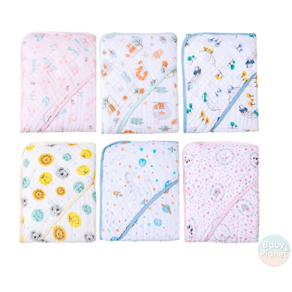Toalha de Banho Fralda Soft com Capuz Tecido Duplo para Bebê