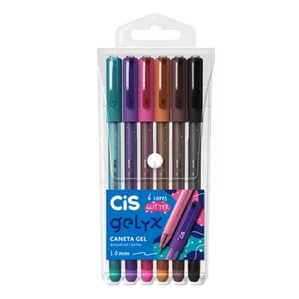 Caneta Gel Cis Gelyx Estojo Com 6 Cores 1.0mm