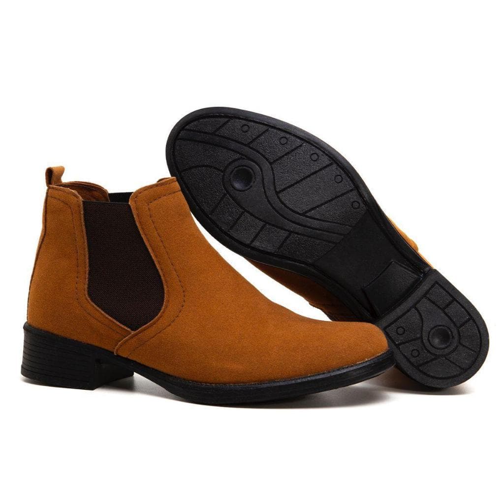 Lançamento Bota Botina Feminina Chelsea Texana Em Couro Confortável Reforçada FRETE GRATIS