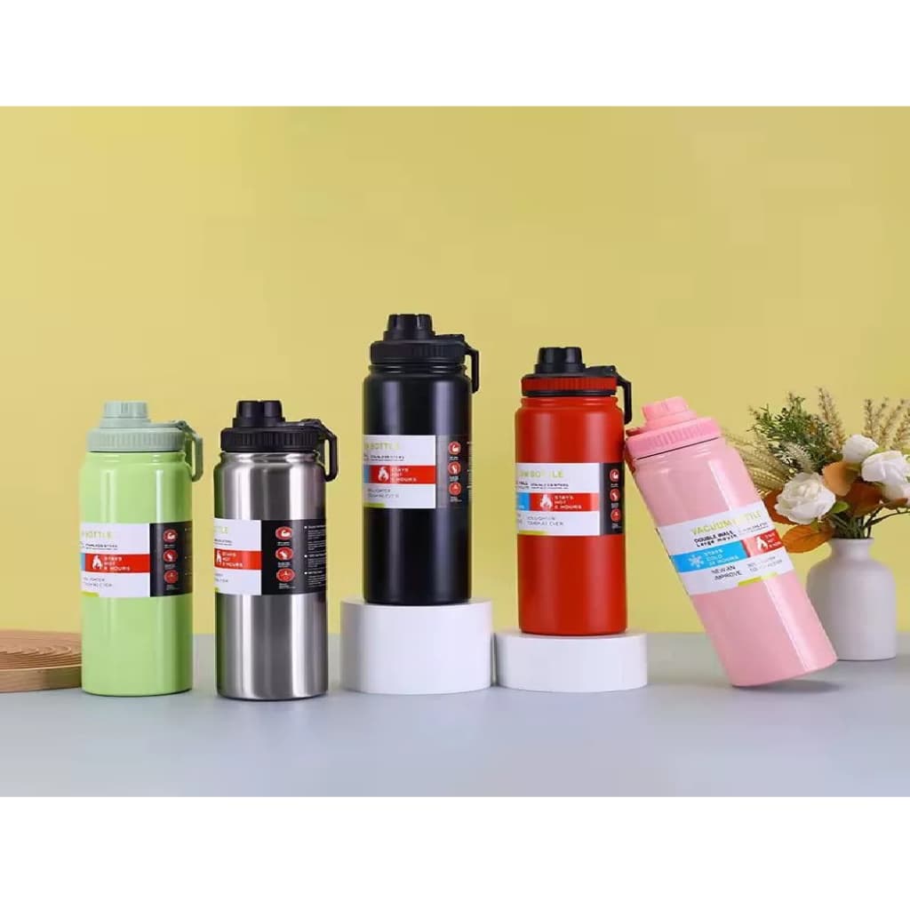 Garrafa térmica capacidade 800ml ， Garrafa Térmica com Alça em Aço Inoxidável - Capacidade de 800ml